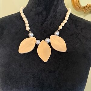 Vintage Plunder Wood Delancey Statement Necklace